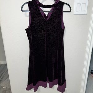 Purple velvet dress